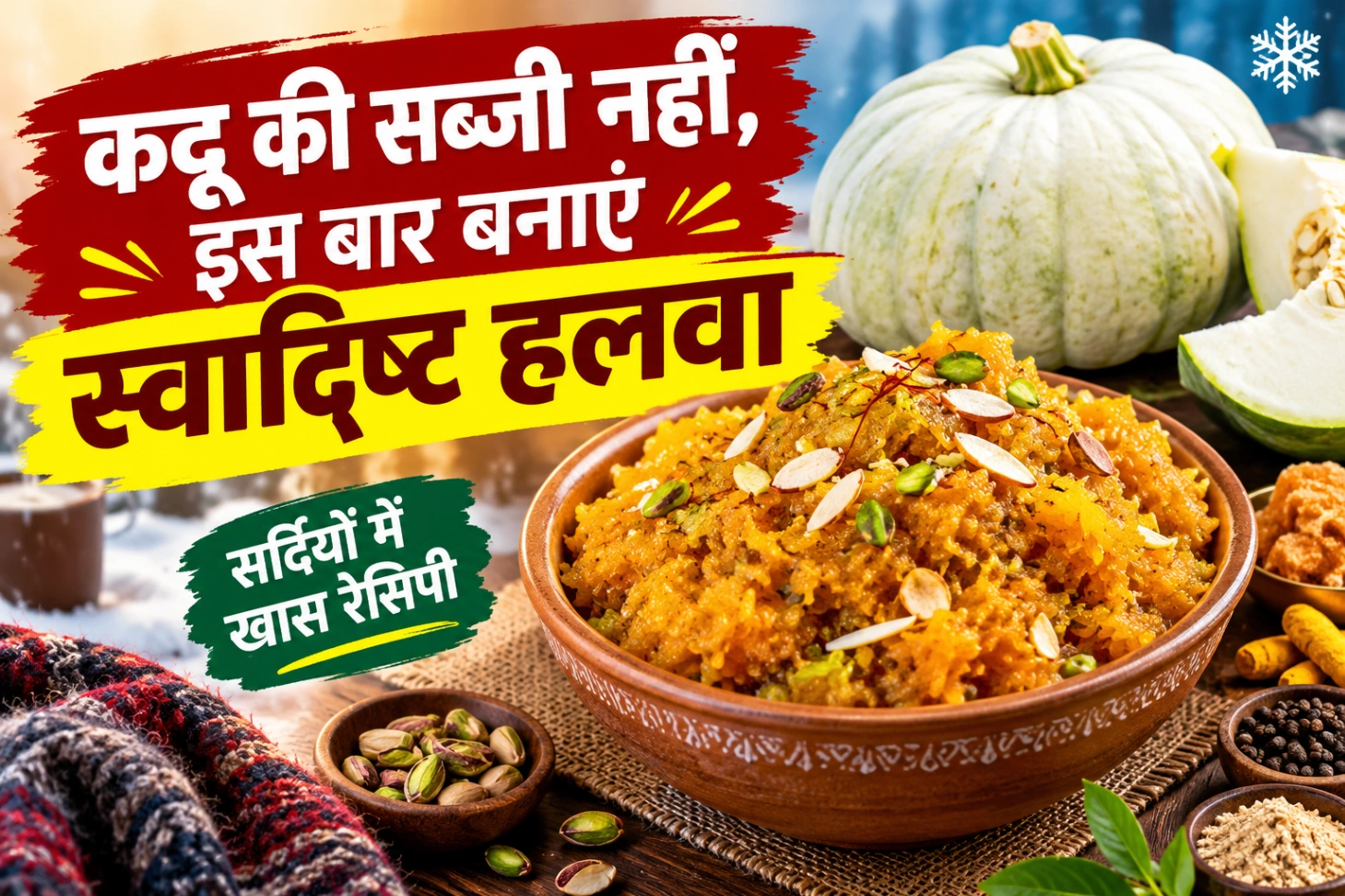 सर्दियों में बनाएं कच्चे सफेद कद्दू का हलवा, जानें आसान विधि