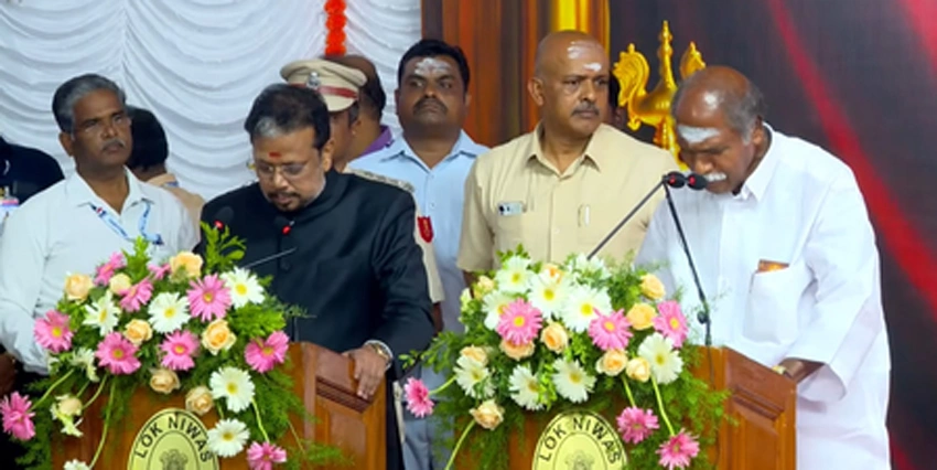 एन. रंगासामी को फिर मिली सीएम पद की कमान, राज्यपाल ने दो मंत्रियों को भी दिलाई गोपनीयता की शपथ