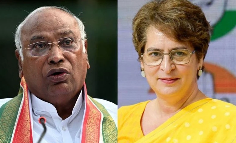 खरगे ने संसद न चलने का दोष पीएम-शाह पर मढ़ा, प्रियंका ने भी बोला तीखा हमला