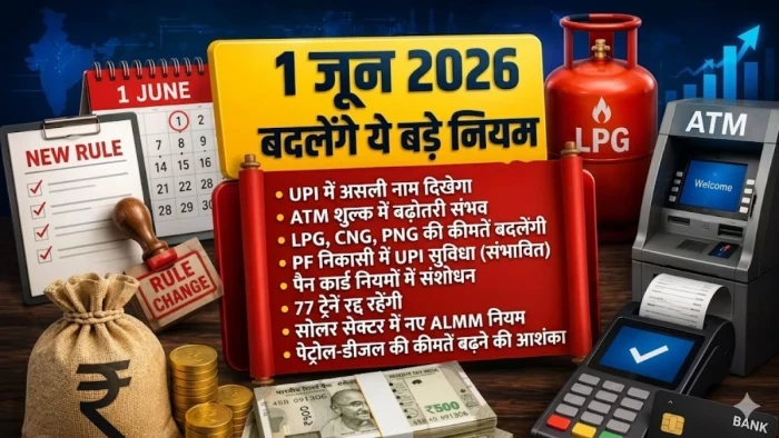 1 जून से बदल जाएंगे कई बड़े नियम, UPI से LPG तक आपकी जेब पर पड़ेगा असर