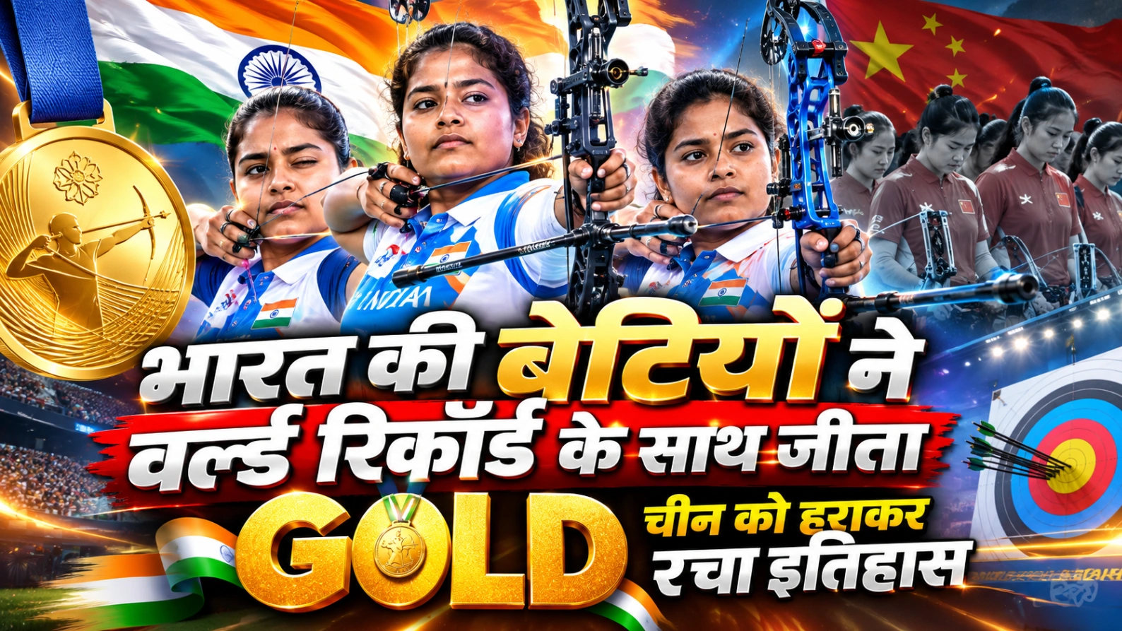 बेटियों ने चीन को हराकर रचा इतिहास