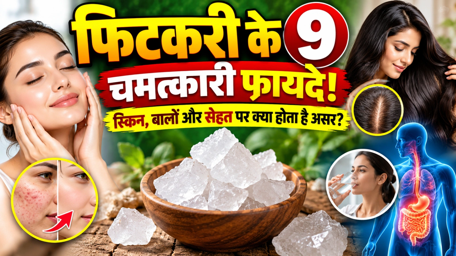 फिटकरी के 9 फायदे: स्किन से लेकर बालों तक में आ सकती है काम, जानें इस्तेमाल का सही तरीका