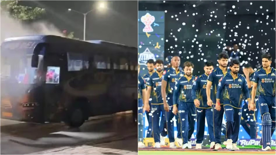 धुएं से भर गई गुजरात टाइटन्स की बस, खिलाड़ियों में मची अफरा-तफरी, सभी सुरक्षित