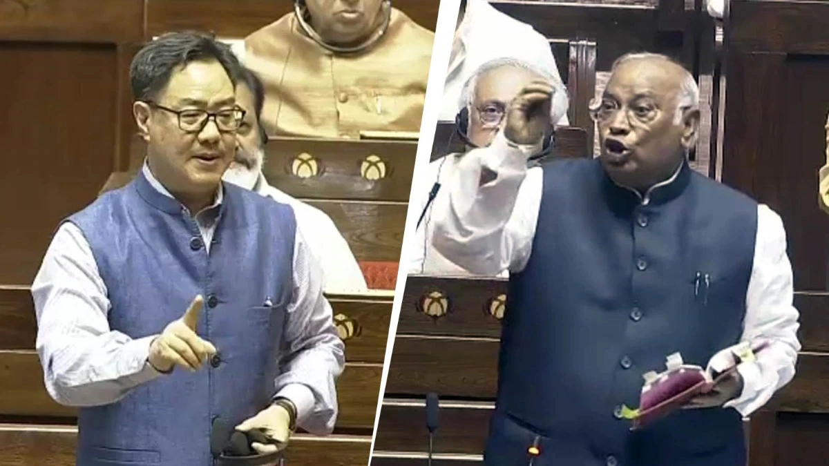 छात्रों पर पुलिस कार्रवाई को लेकर खड़गे ने गृह मंत्री से मांगा जवाब, रिजिजू ने ऐसे किया जोरदार पलटवार