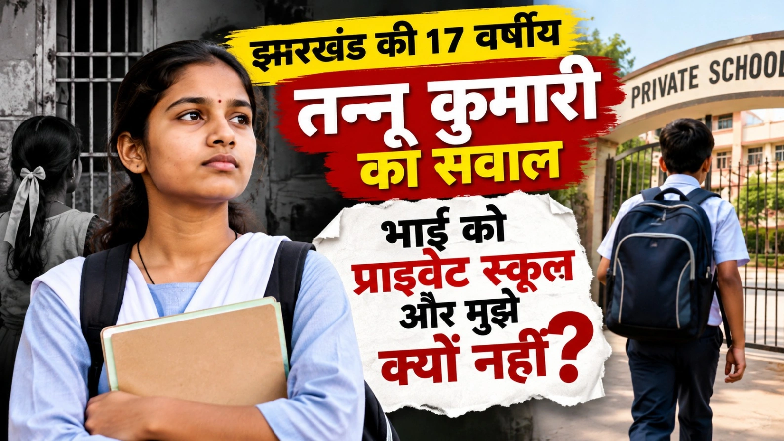भाई को प्राइवेट स्कूल और उसे क्यों नहीं?