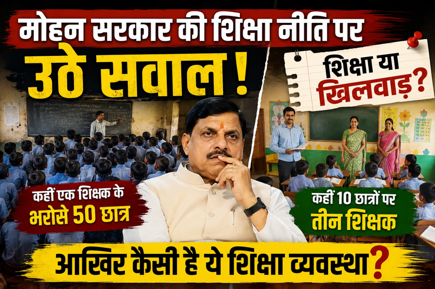 कहीं एक शिक्षक के भरोसे 50 छात्र, कहीं 10 छात्रों पर तीन शिक्षक?